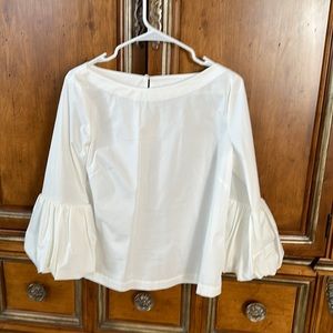 Laundry by Shelli Segal white blouse with puffy sleeves.  Never worn.